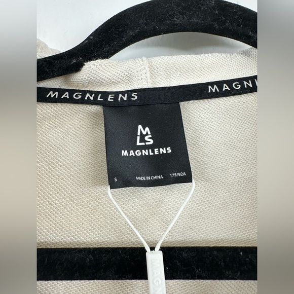 NWT $95 MAGNLENS Zip Up Hooded Hoodie Sweater Shirt Jacket S or M Heather Grey - Picture 6 of 15